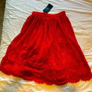 Southern Gothic Skirt in Crimson - La Femme En Noir